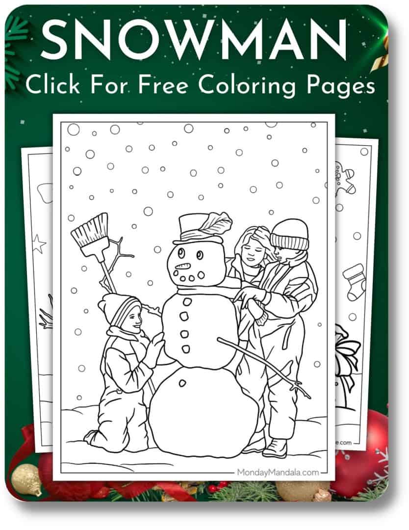 500 Christmas Coloring Pages (Free PDF Printables)