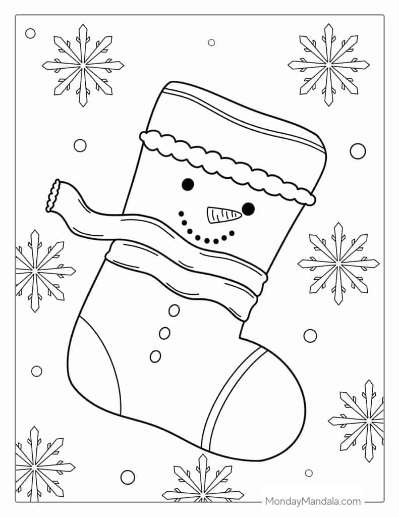 Christmas Stockings Coloring Pages Christmas Stockings Coloring Pages
