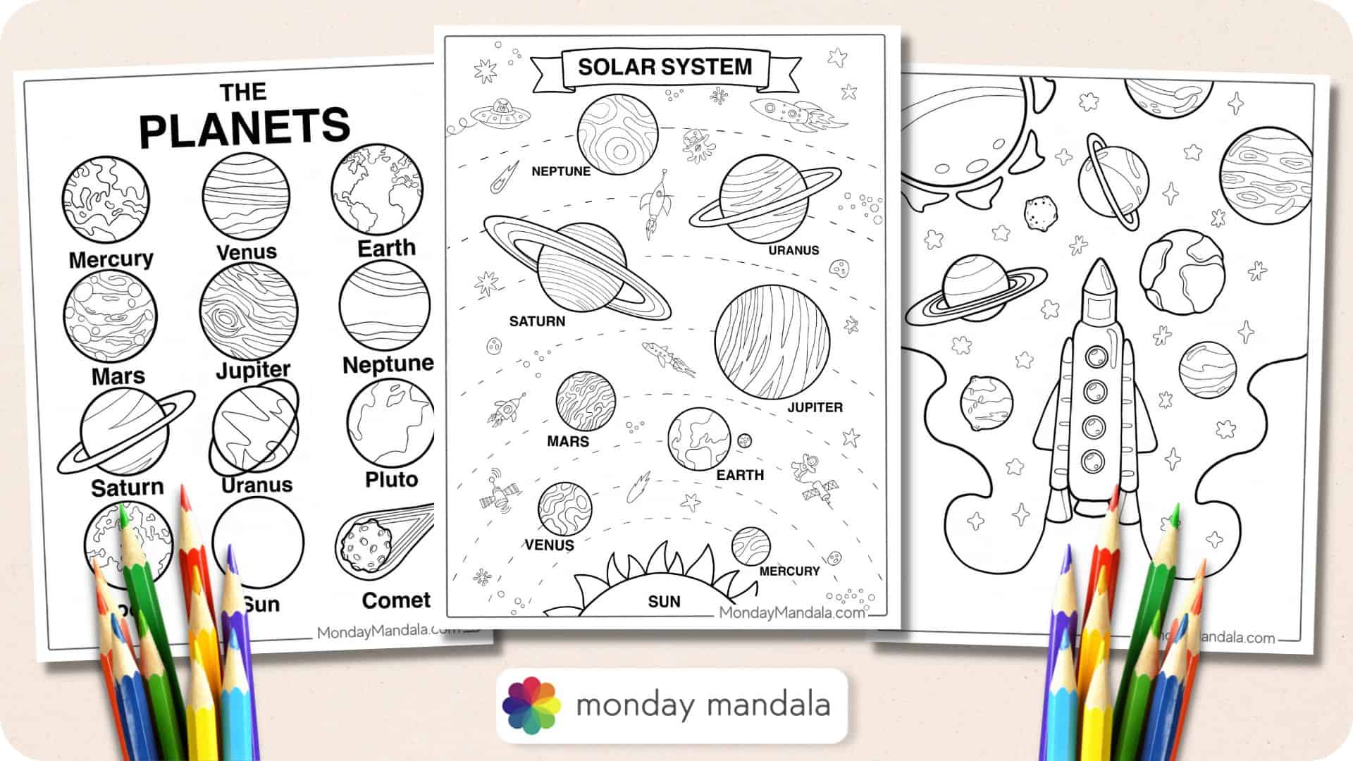 Solar System Drawing by Mark Giles and Photo Researchers - Pixels Merch