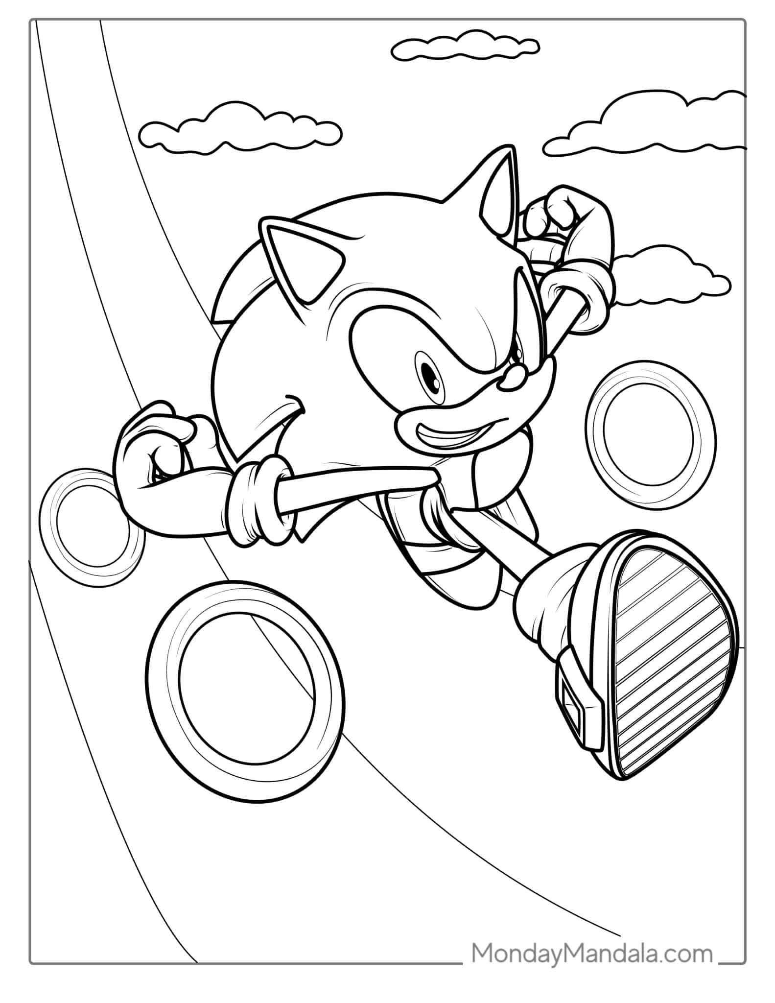 Sonic The Hedgehog Free Printable Coloring Pages