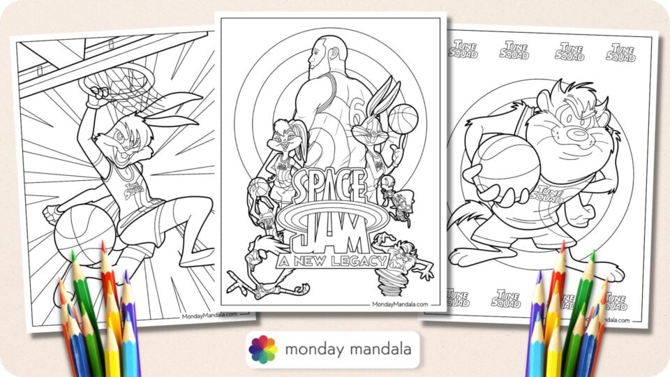 22 Space Jam Coloring Pages (Free PDF Printables)