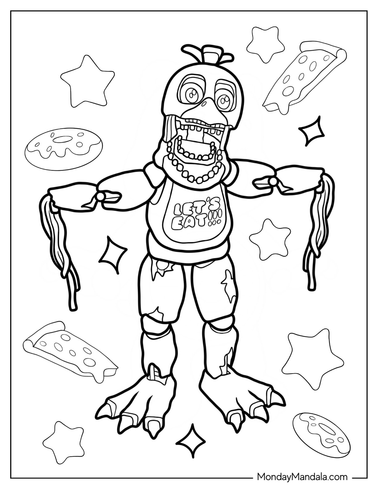 Withered Freddy Fnaf Coloring Pages