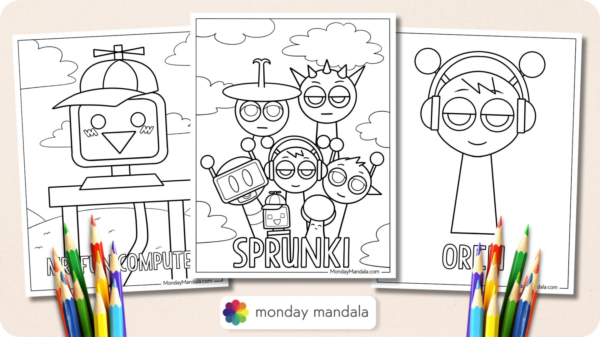 Free Coloring Pages For Kids Sprunki Free Coloring Pages For Kids Sprunki