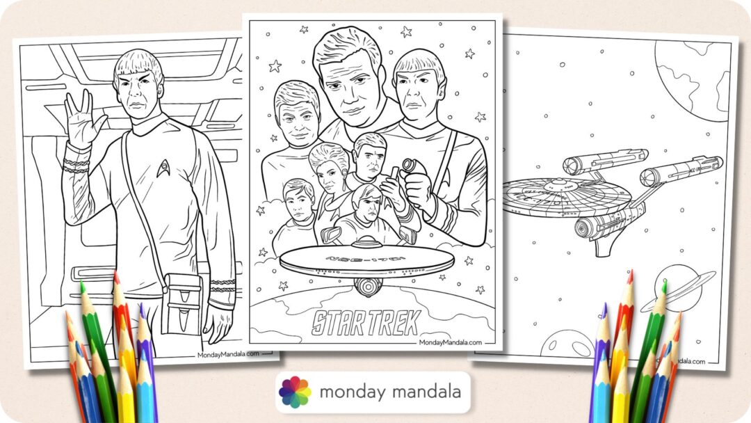 20 Star Trek Coloring Pages (Free PDF Printables)