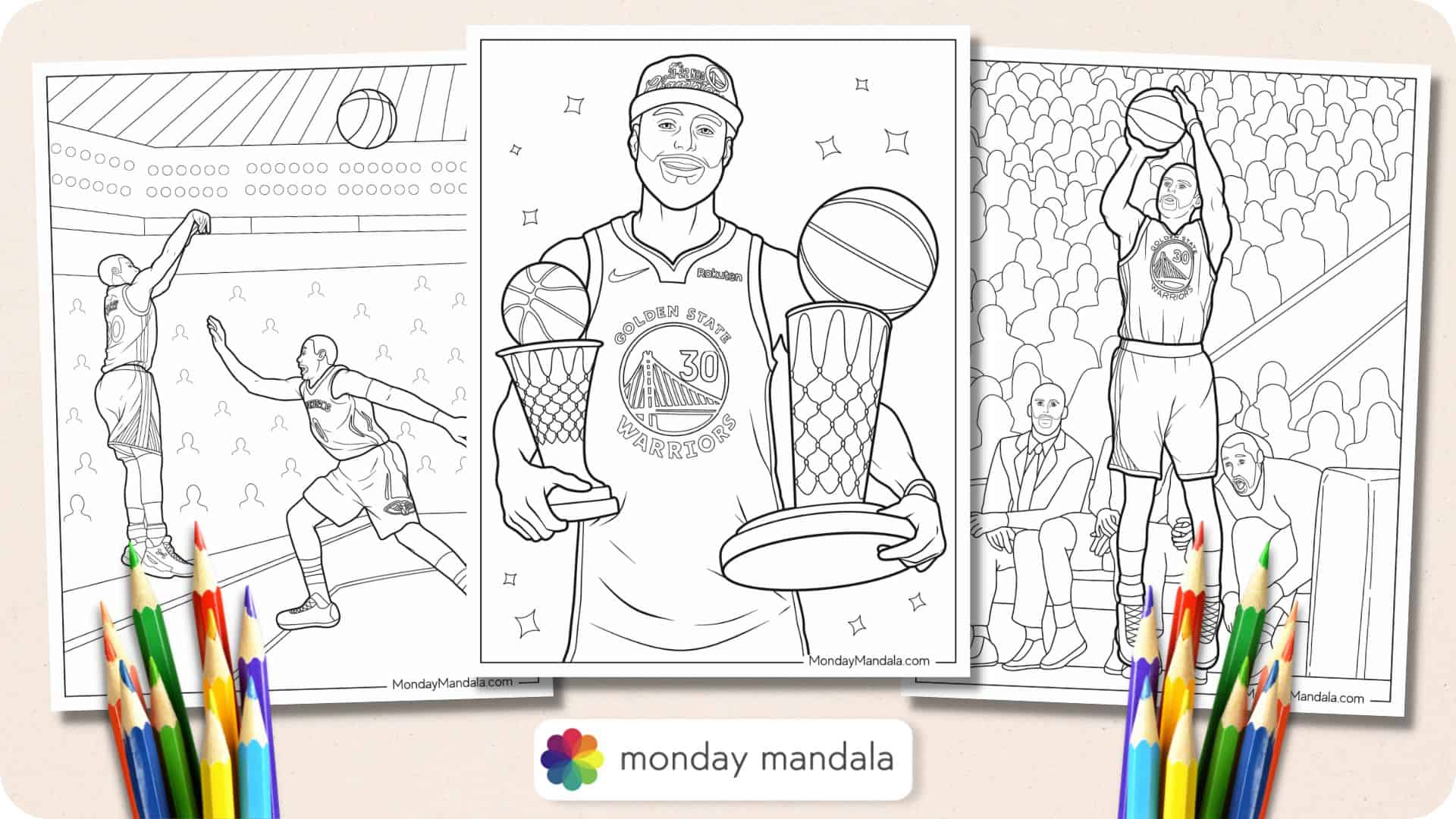 30 NBA & Basketball Coloring Pages (Free PDF Printables)