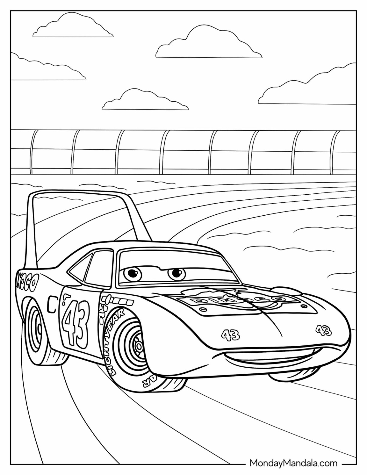 Cars Coloring Disney Sheets
