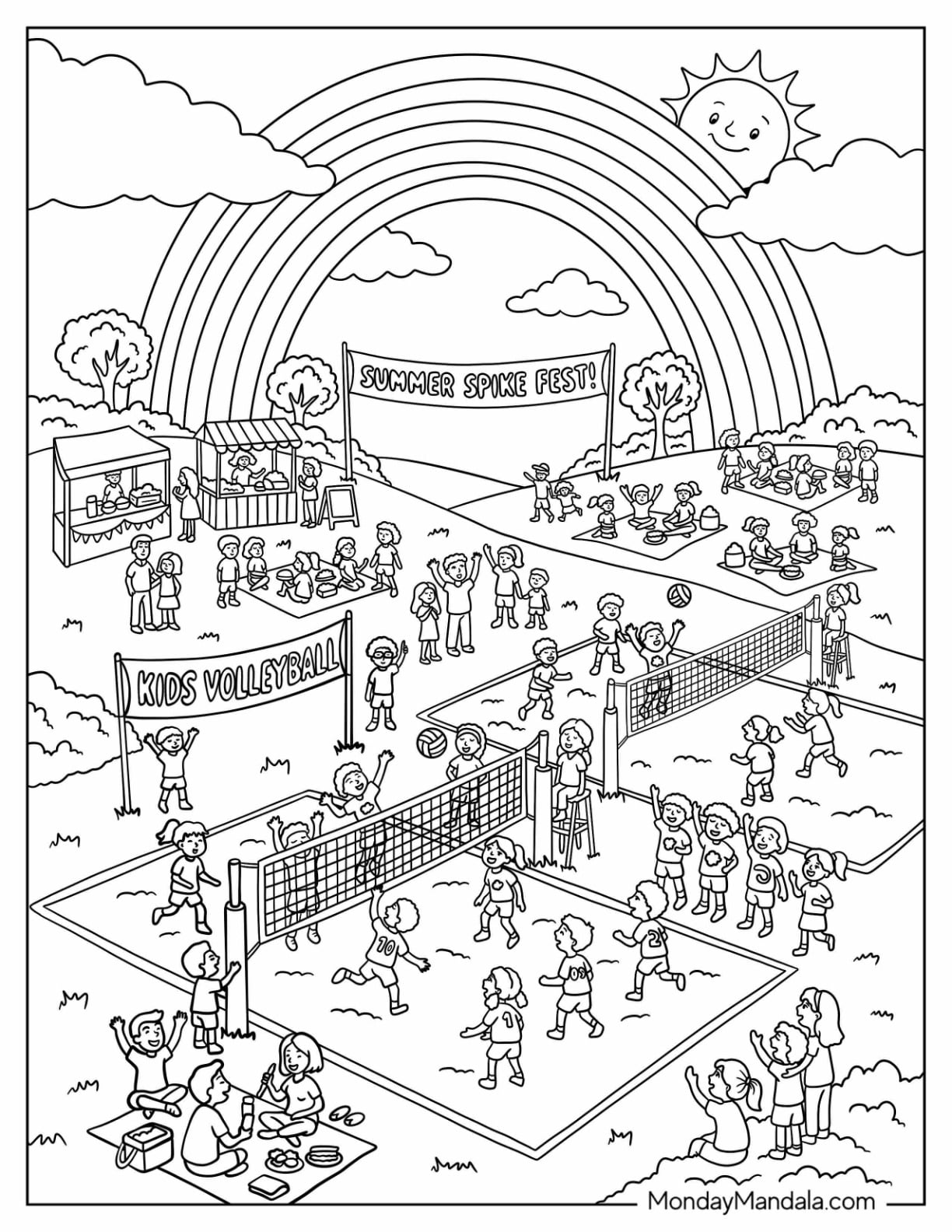 Summer Spike Fest at the Beach with Rainbow