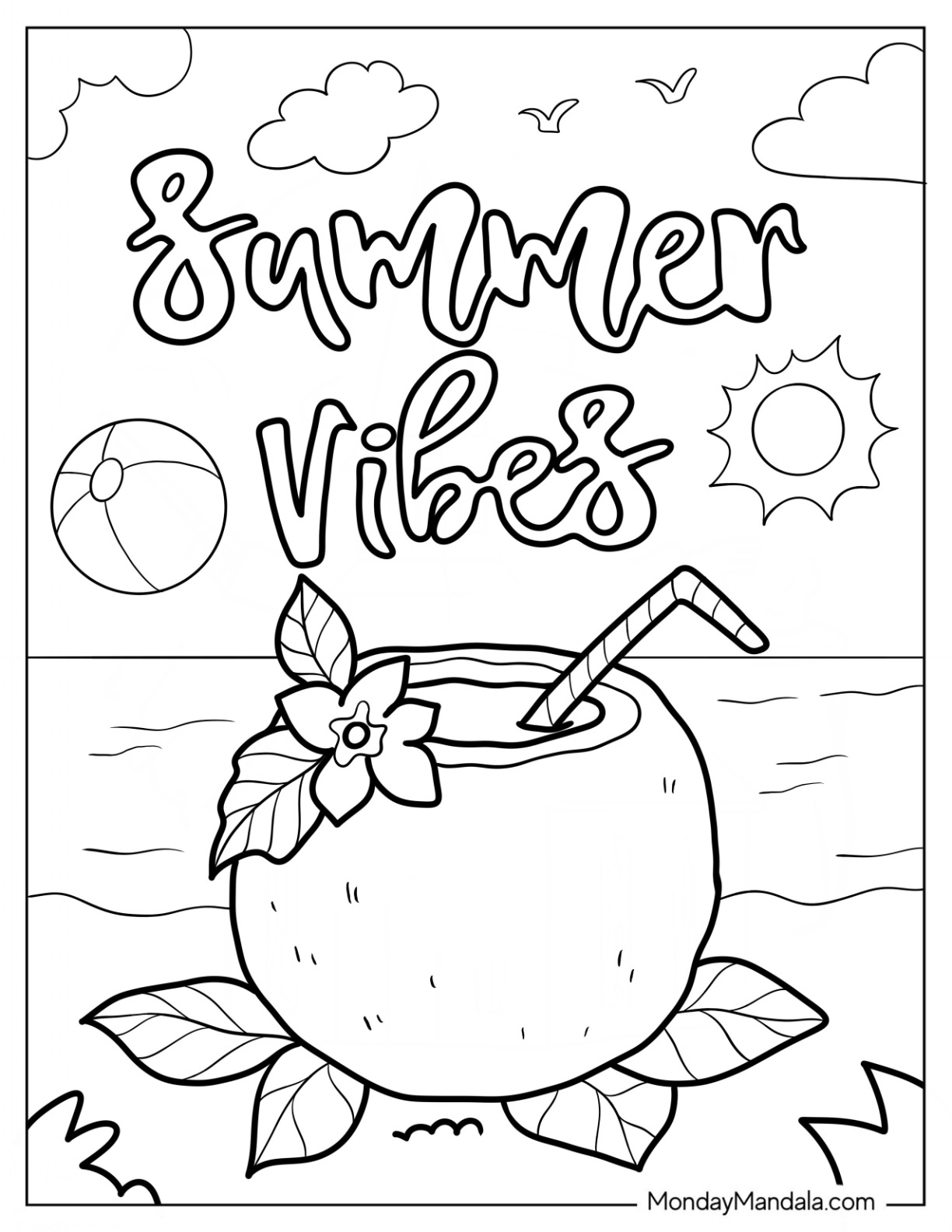 Free Printable Coloring Pages Summer