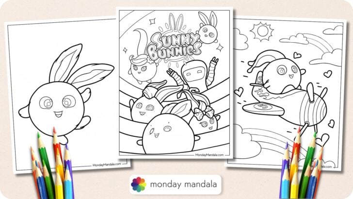 Sunny Bunnies Coloring Pages Featured Image