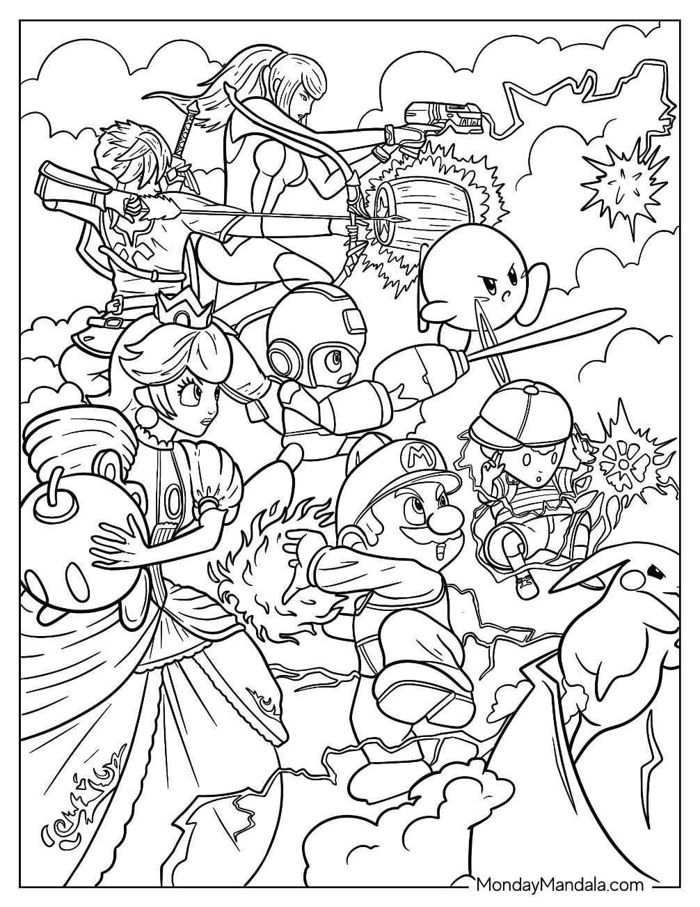 Bowser Super Smash Bros Coloring Pages Bowser Super Smash Bros Coloring Pages