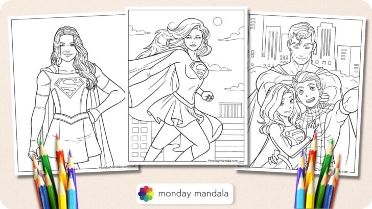 Supergirl Coloring Pages Featured Image