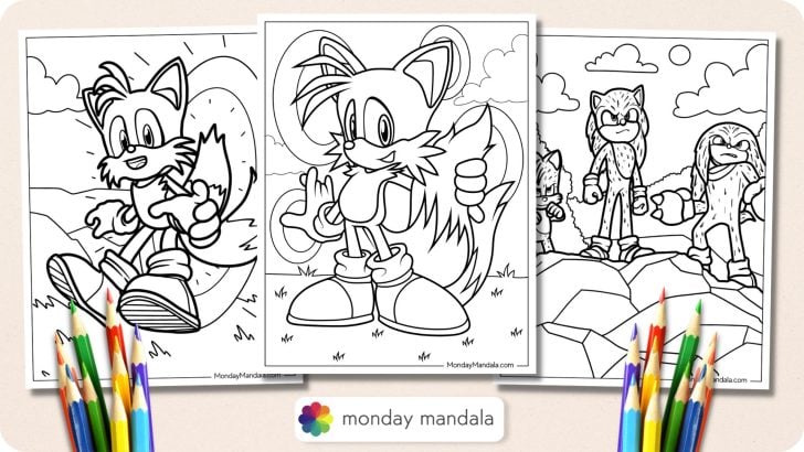 Tails Coloring Pages Featured Image
