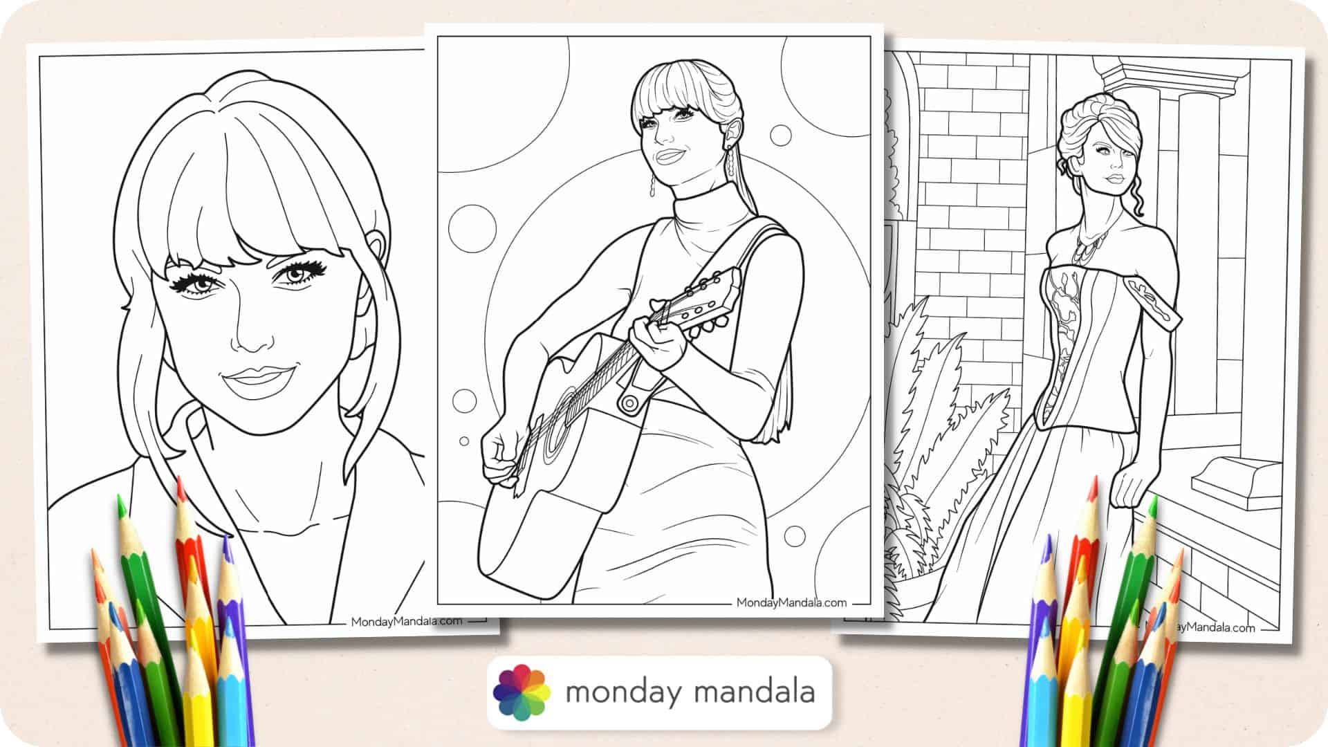 Taylor Swift Lyrics Coloring Book: Color And Sing Your Favorite