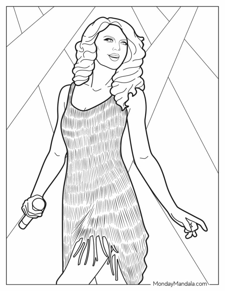 20 Taylor Swift Coloring Pages (Free PDF Printables)