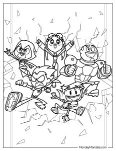 30 Teen Titans Go Coloring Pages (Free PDF Printables)