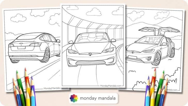 Tesla Coloring Pages Featured Image