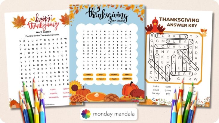 Thanksgiving Word Search Featured Image