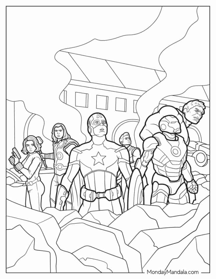 30 Marvel Avengers Coloring Pages (Free PDF Printables)