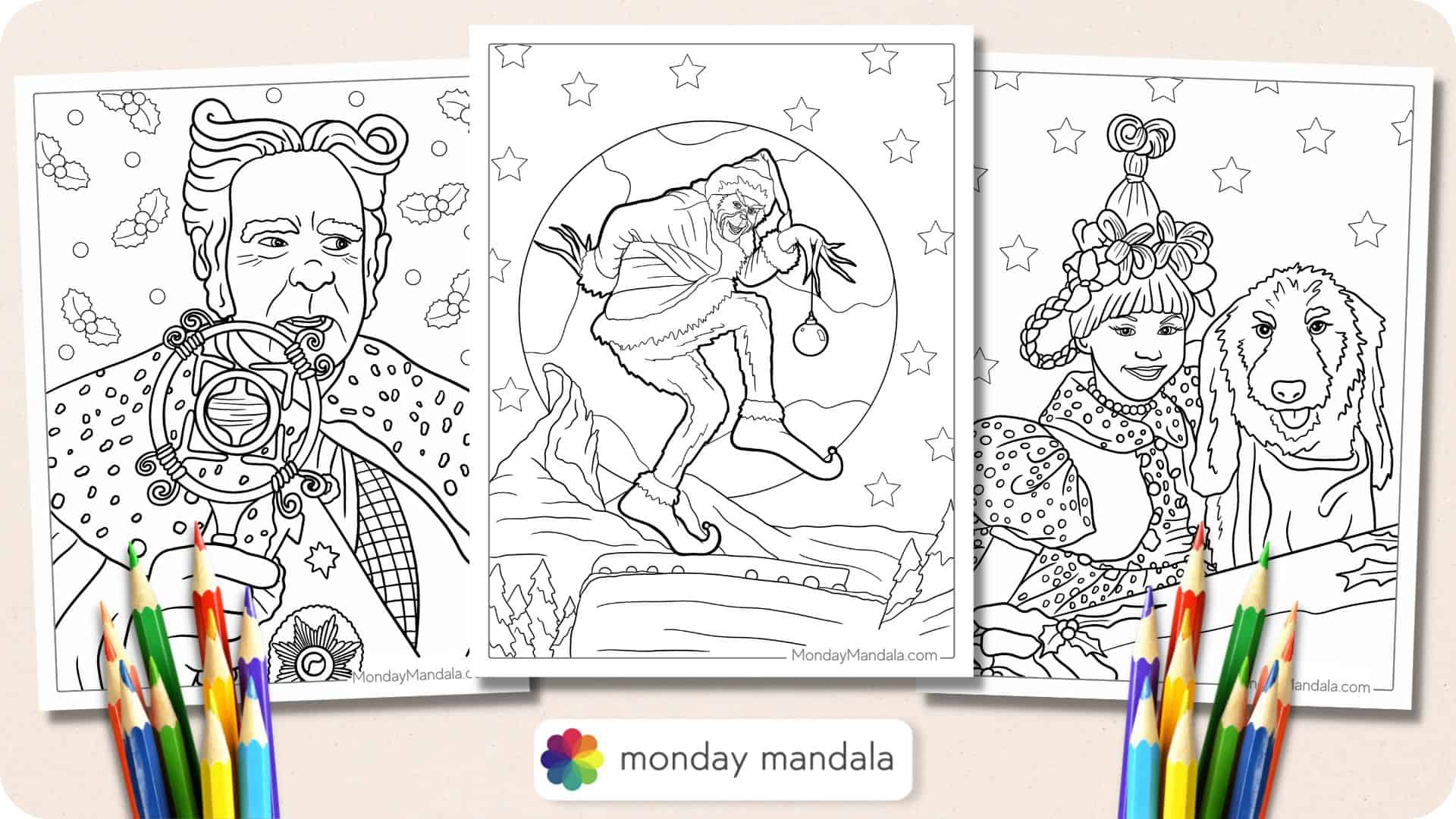 the grinch coloring pages