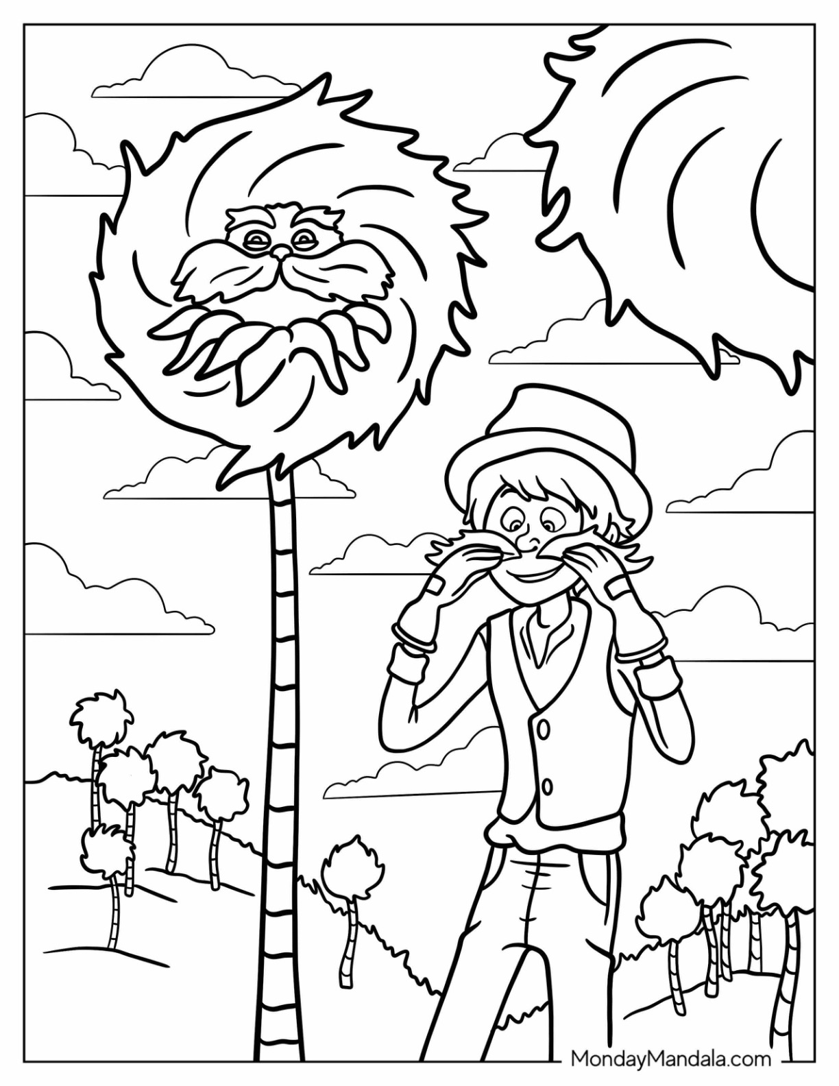 Dr Seuss The Lorax Coloring Page