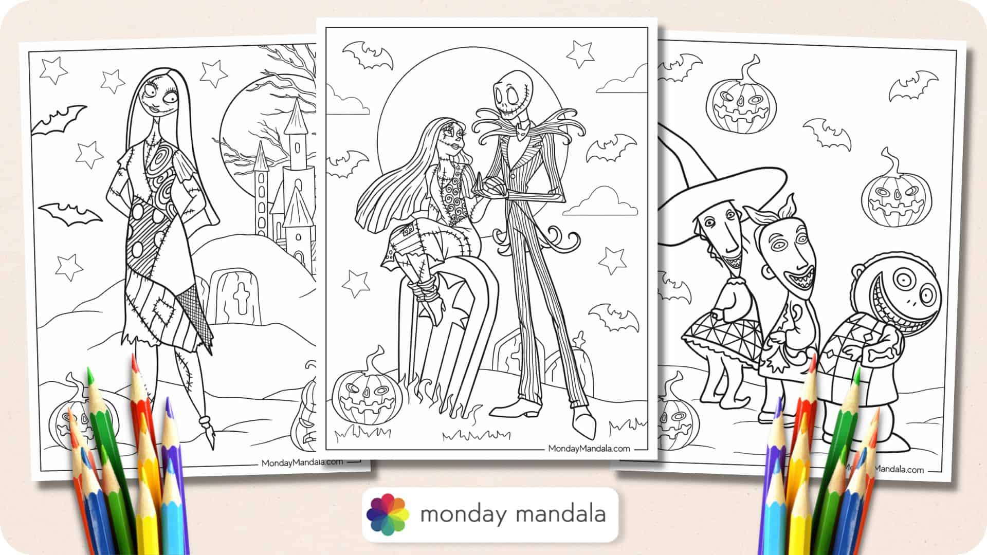 22 Nightmare Before Christmas Coloring Pages (Free PDFs)