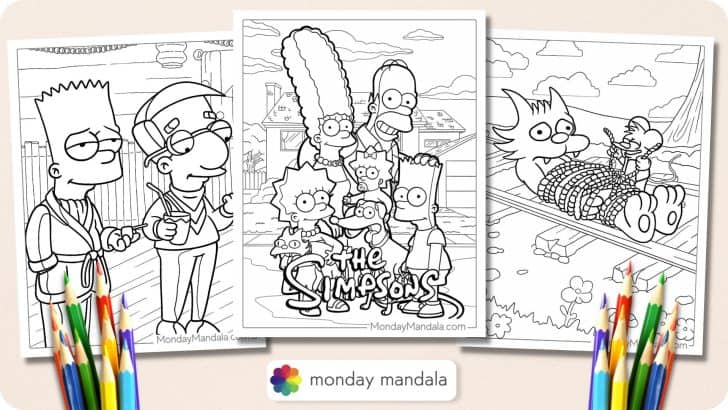 The Simpsons Coloring Pages Featured Image