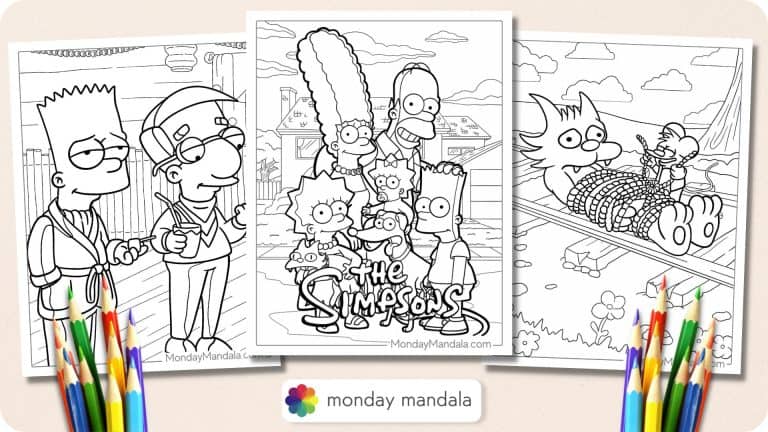 44 Simpsons Coloring Pages (Free PDF Printables)