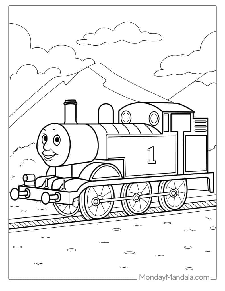 Thomas The Tank Engine Coloring Page