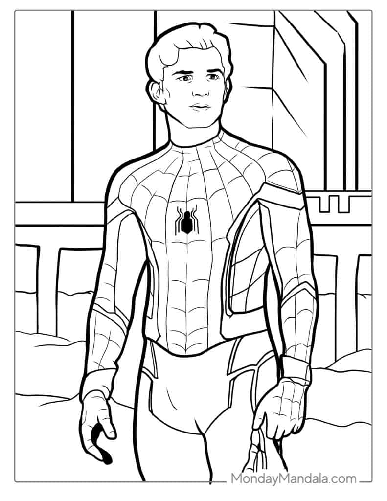 Spider Man Homecoming Coloring Pages Spider Man Homecoming Coloring Pages