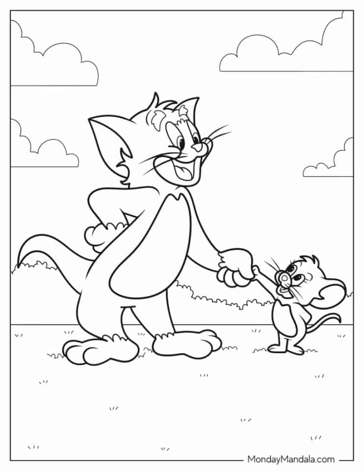 24 Tom and Jerry Coloring Pages (Free PDF Printables)
