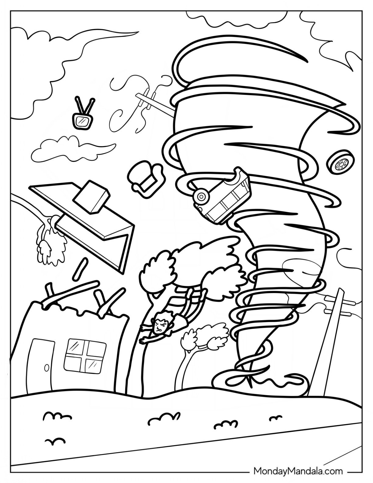 20 Tornado Coloring Pages (Free PDF Printables)
