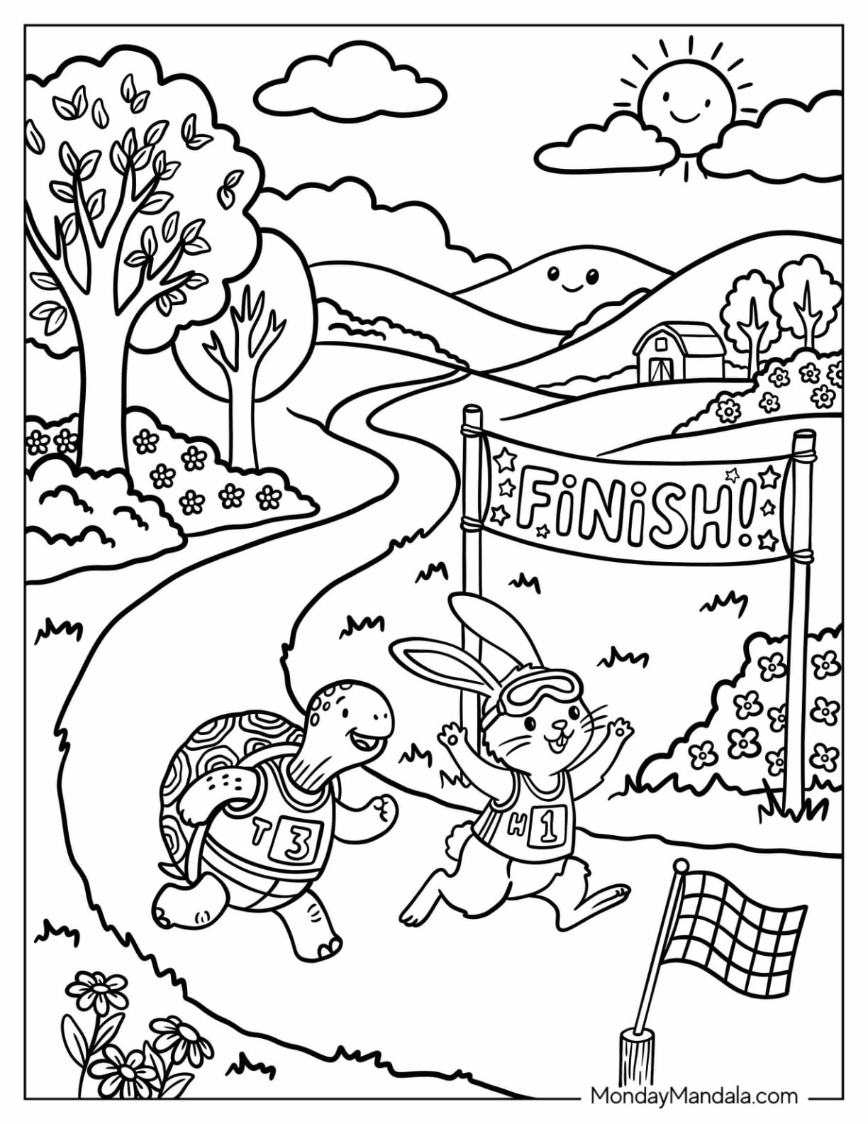 Tortoise and Hare Racing Toward the Finish Line
