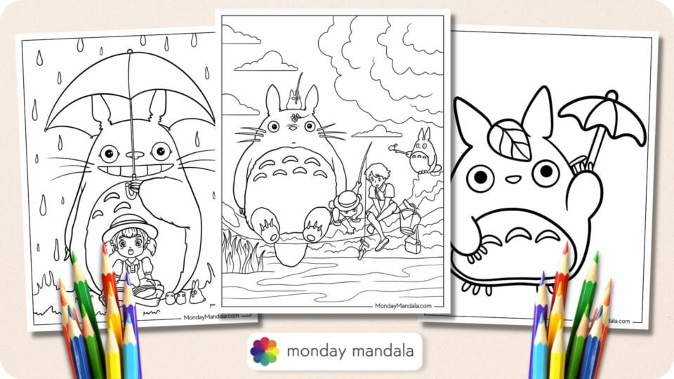 24 Totoro Coloring Pages (Free PDF Printables)