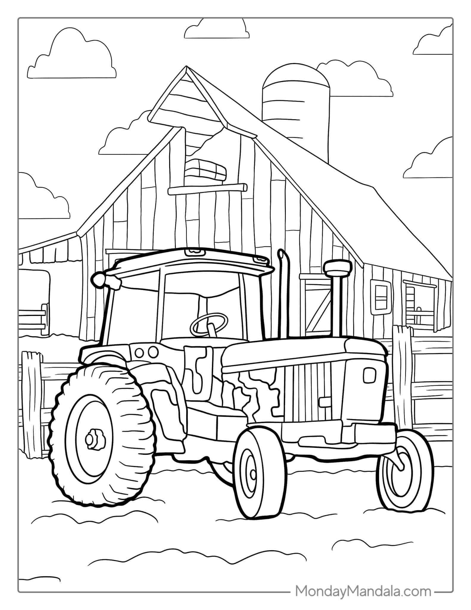 40 Tractor Coloring Pages Free PDF Printables 