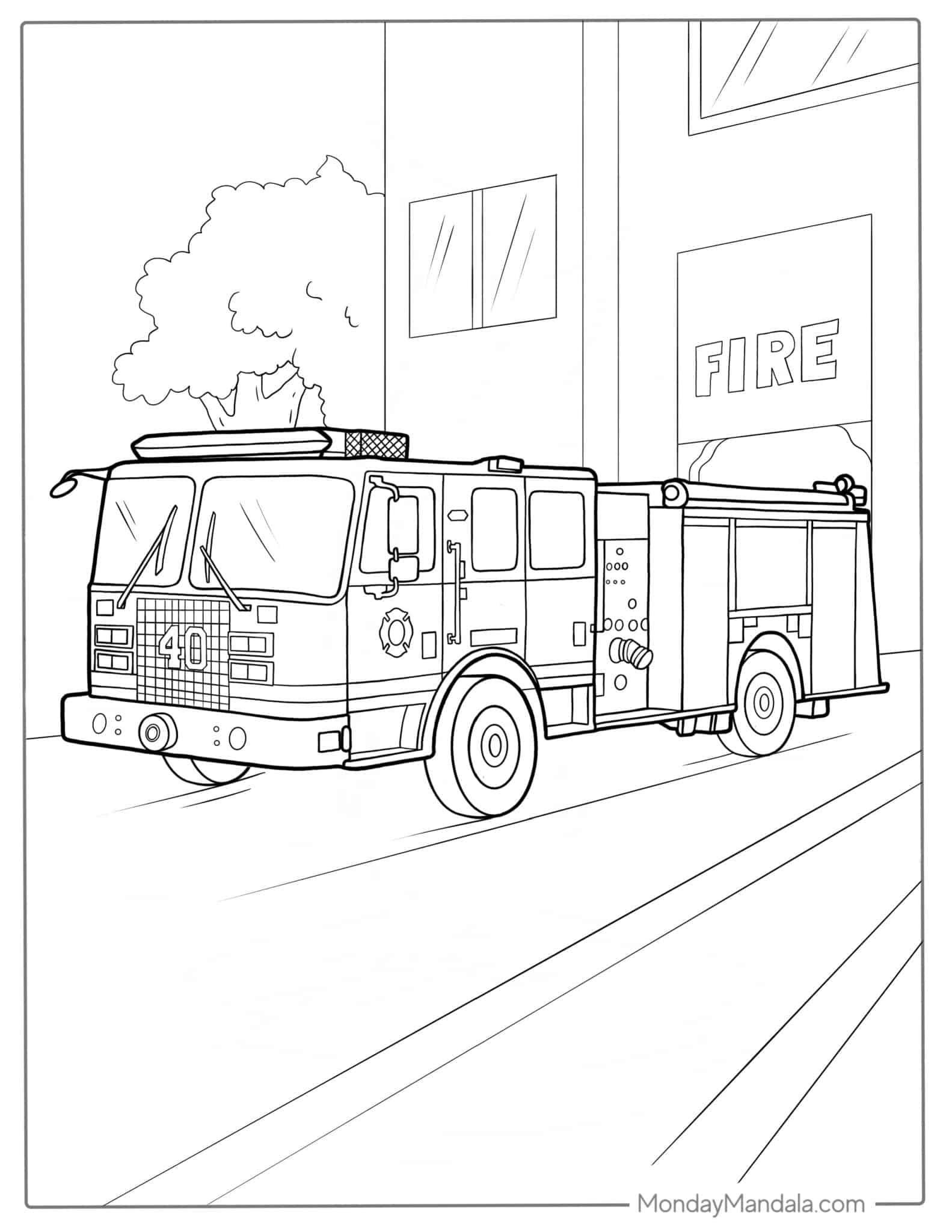 26 Fire Truck Coloring Pages (Free PDF Printables)