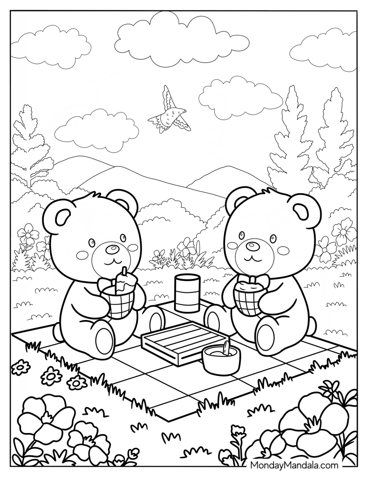 Teddy Bear Coloring Page 100 Teddy Bear Coloring Pages Free PDF To