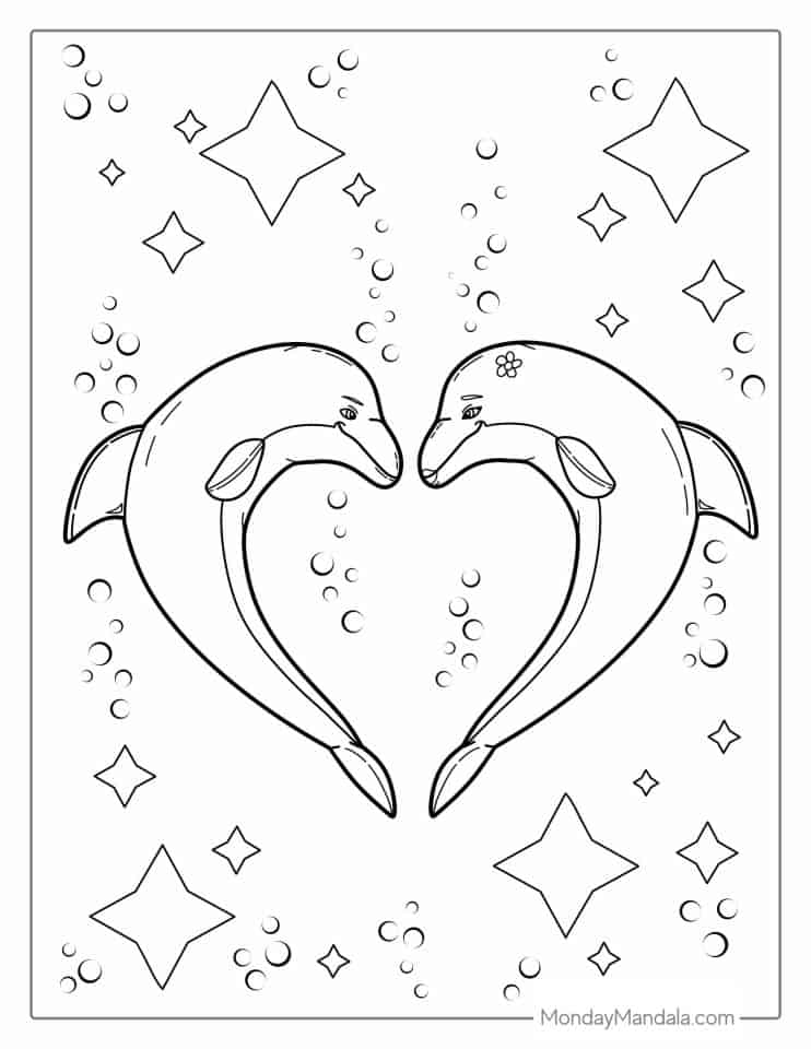 34 Dolphin Coloring Pages (Free PDF Printables)