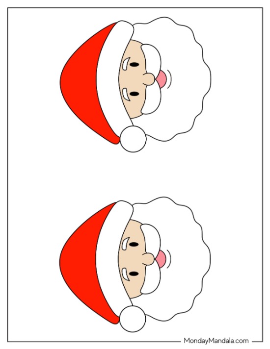 Printable Santa Face Template