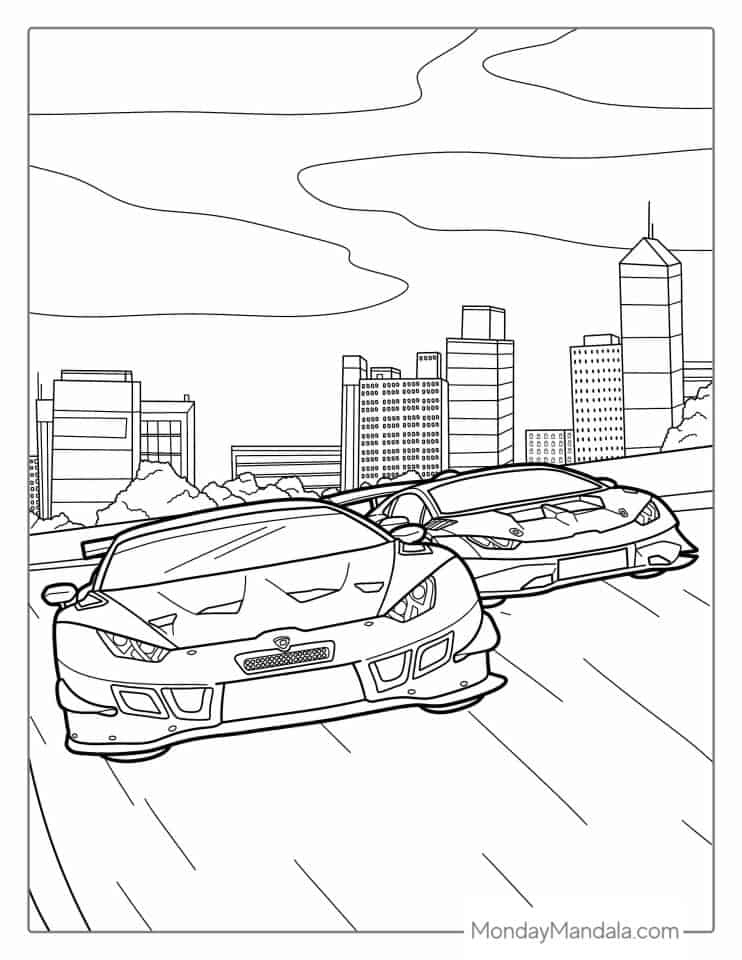 24 Lamborghini Coloring Pages (Free PDF Printables)