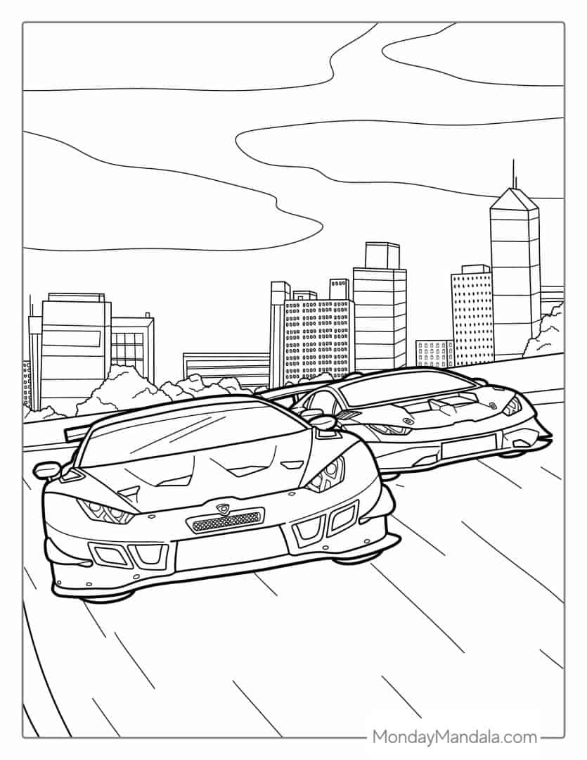 24 Lamborghini Coloring Pages (Free PDF Printables)