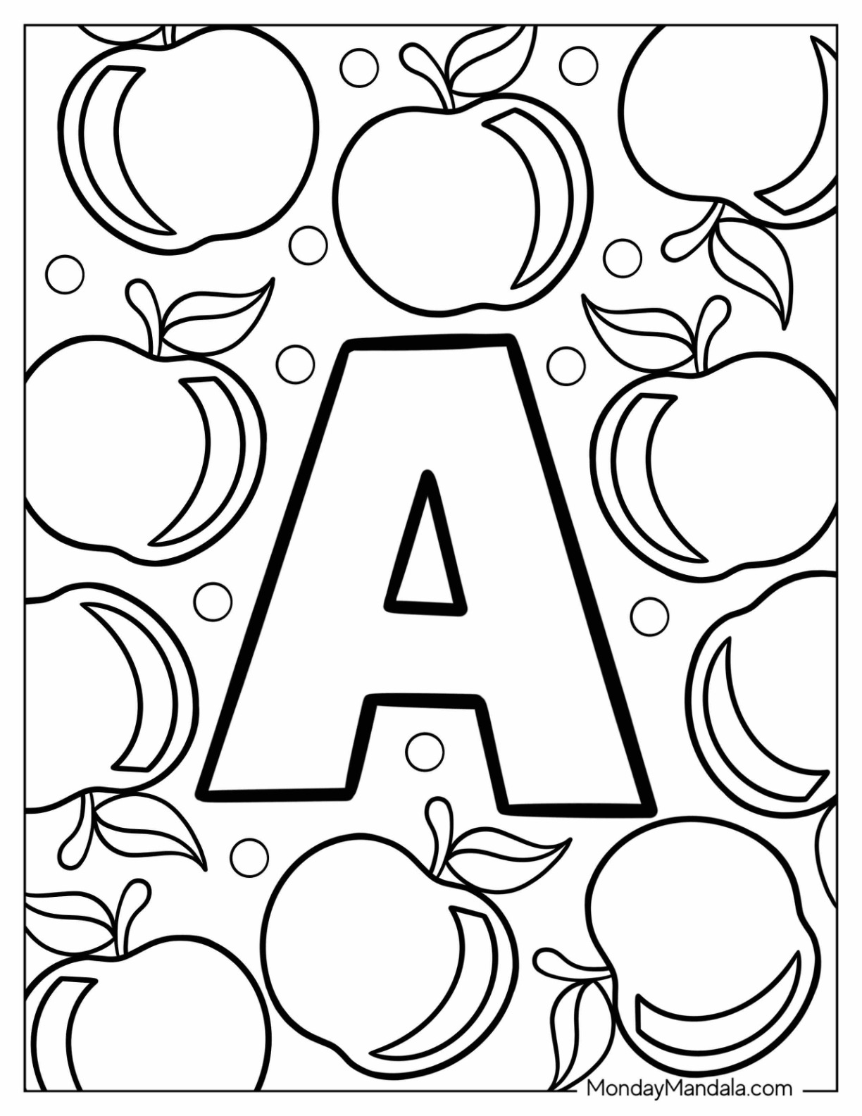 Big Letter A Coloring Sheet