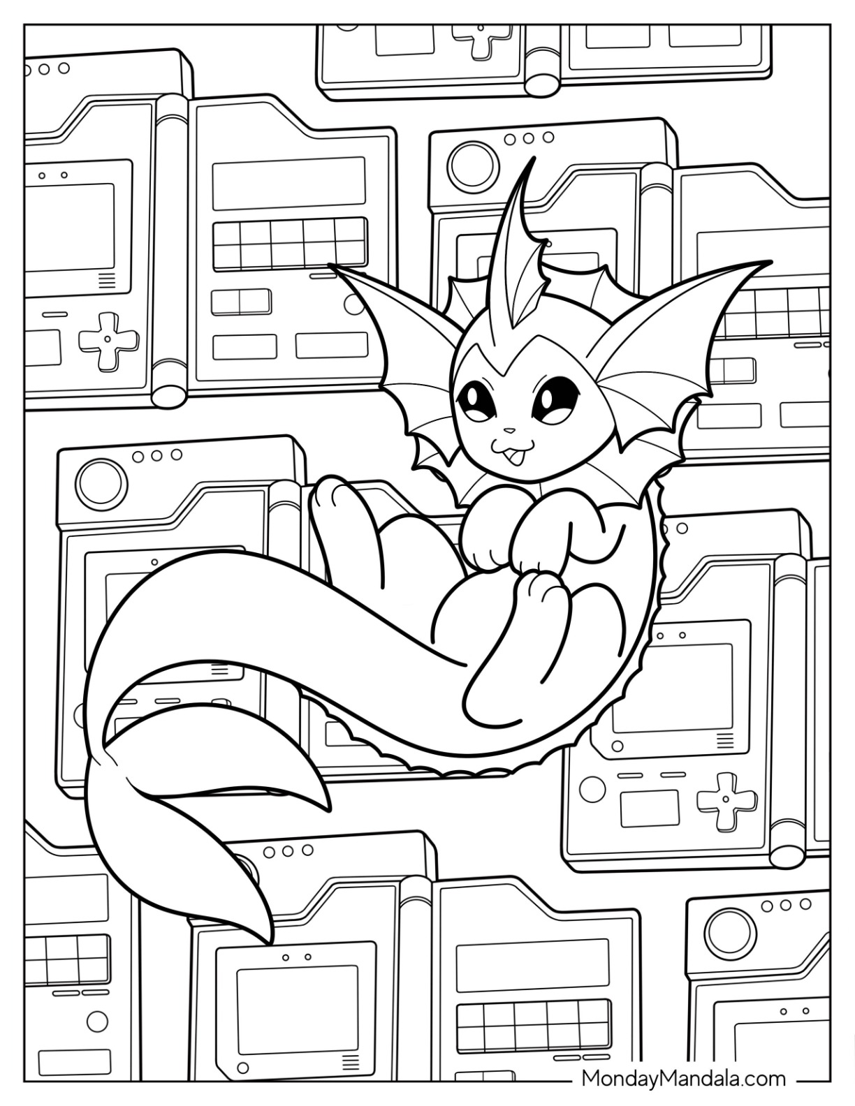 Vaporeon Coloring Pages Printable Vaporeon Coloring Pages Printable