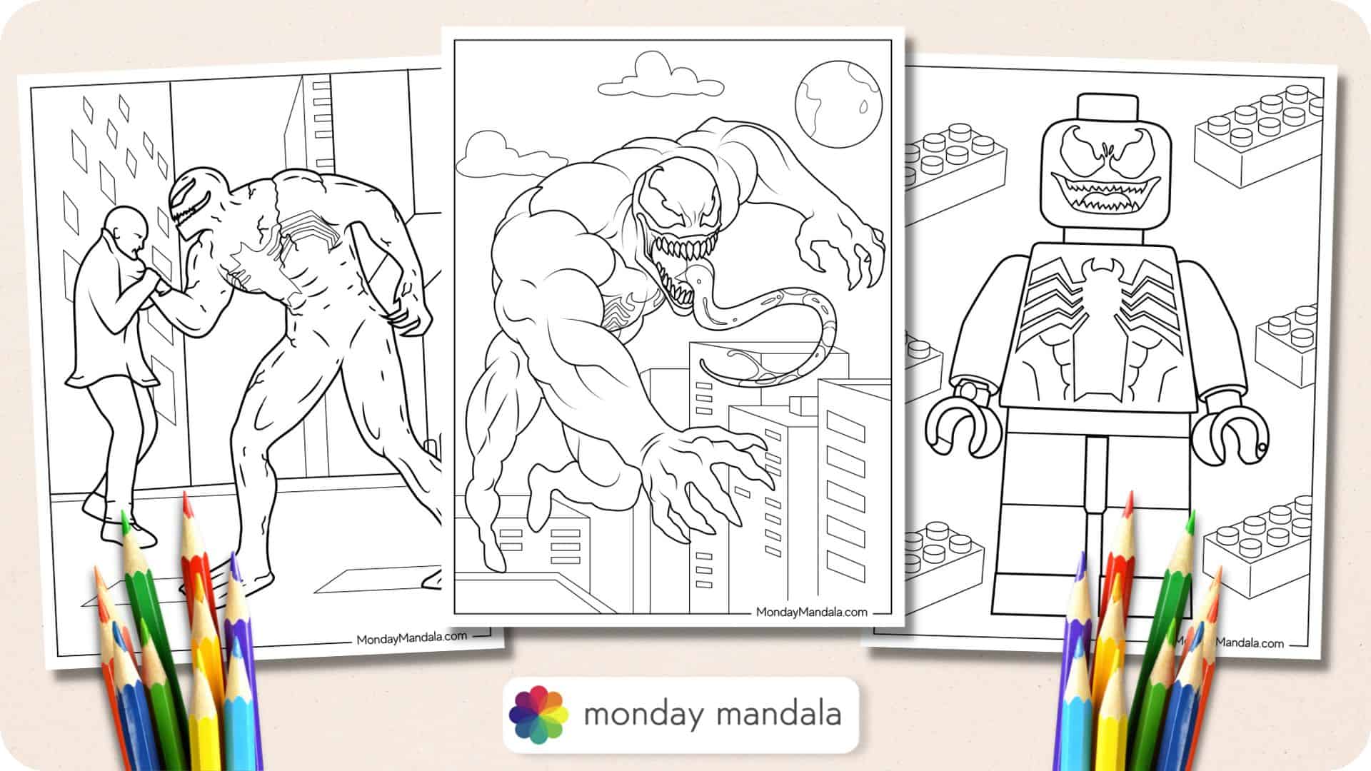 20 Venom Coloring Pages (Free PDF Printables)