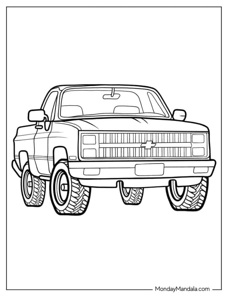34 Truck Coloring Pages (Free PDF Printables)