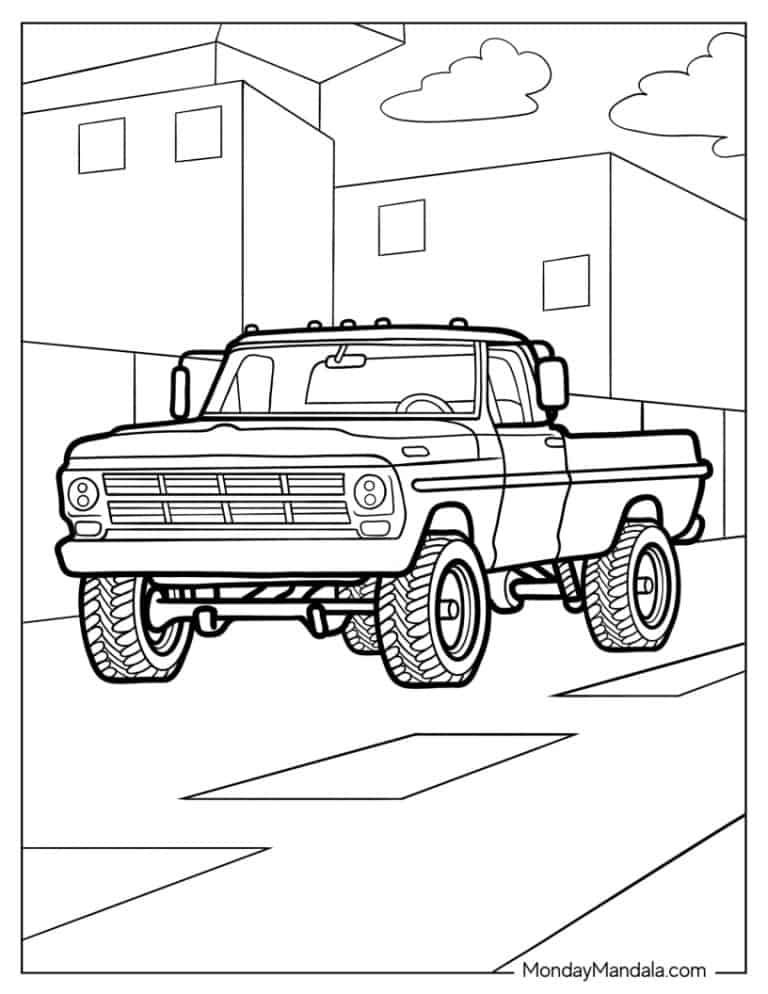 34 Truck Coloring Pages (Free PDF Printables)