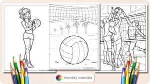 18 Volleyball Coloring Pages (Free PDF Printables)