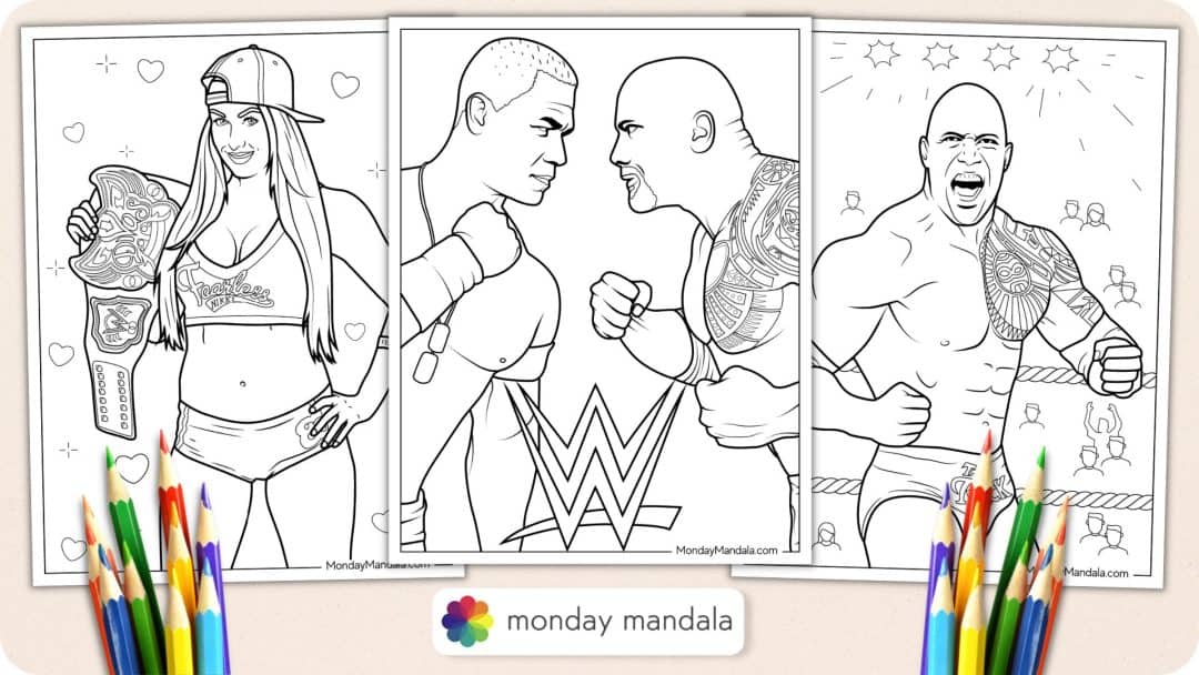 Free Wwe Coloring Pages