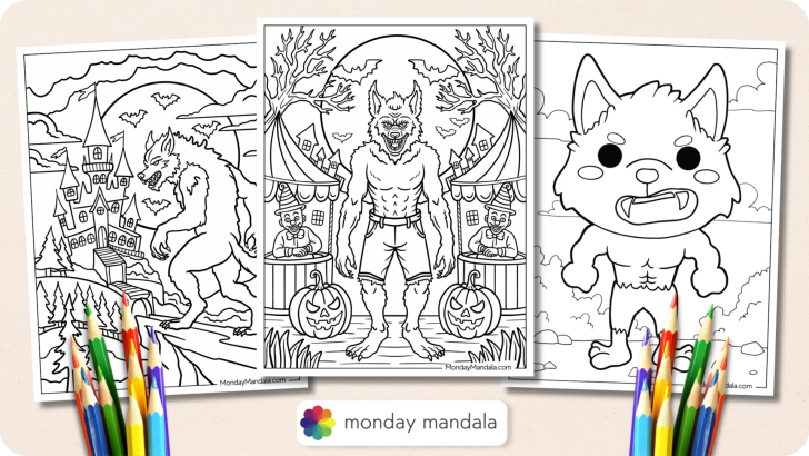 Werewolf Coloring Pages Featured Image v2