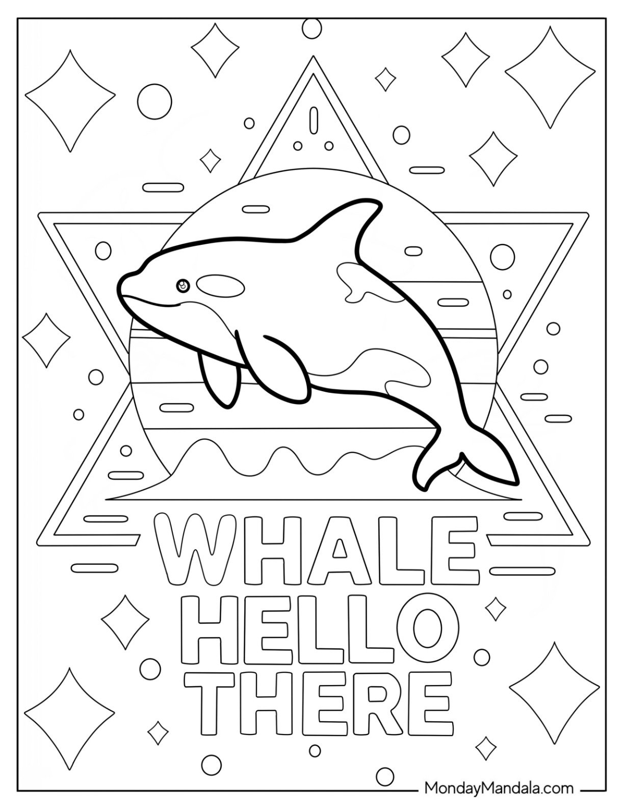 Whale Hello There with a Leaping Orca and Sunset Backdrop