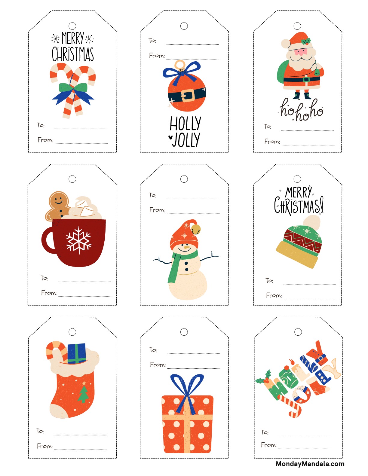 Gift Tag Template Free